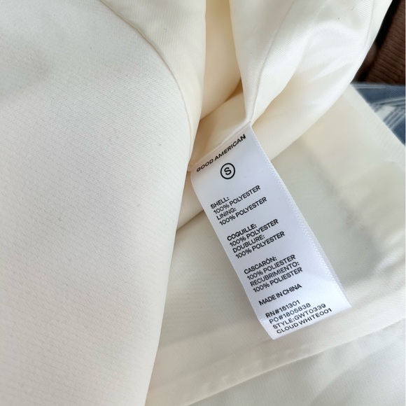 ⭐️ NEW Good American Luxe Small Cream Sleeveless Round Neck Longline Vest - Picture 5 of 6